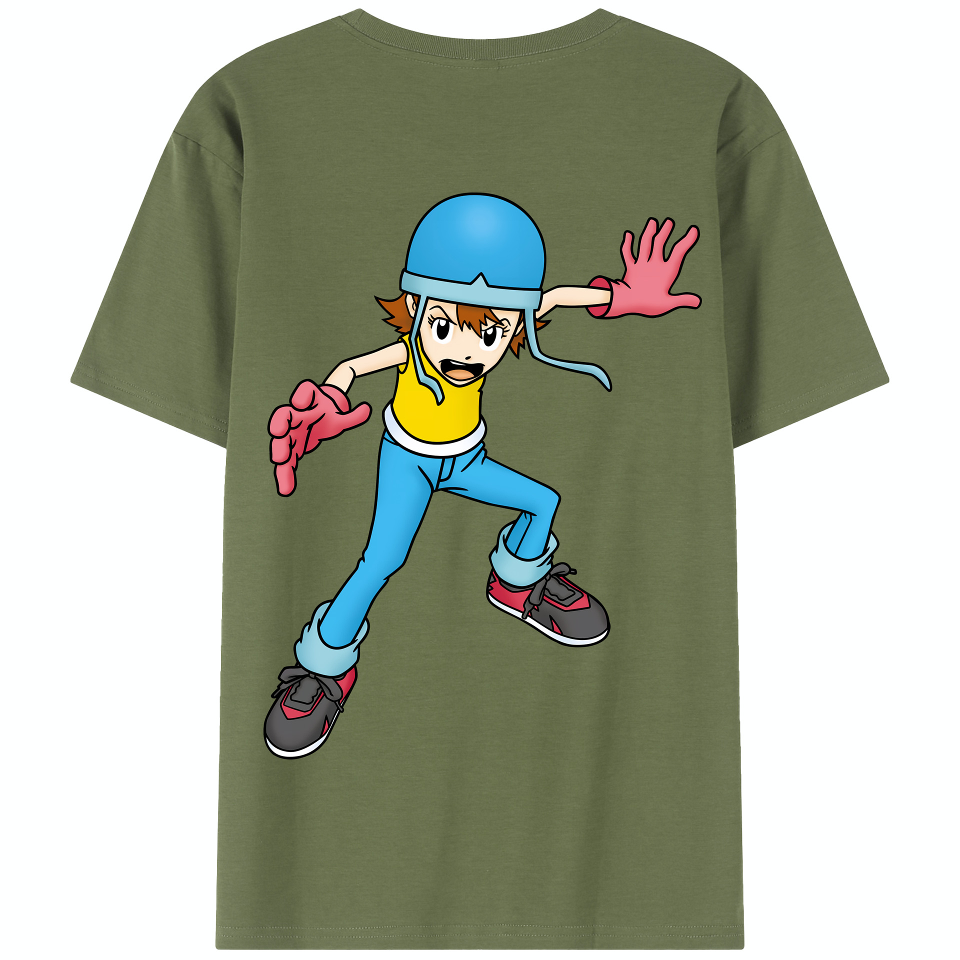 （画像用） Digimon デジタルモンスター/デジモン 綿100％半袖Tシャツ（背面プリント）